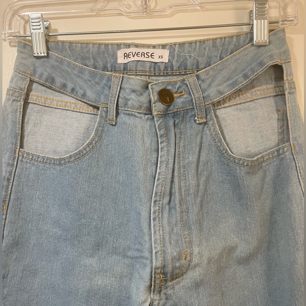 Jeans with unique hip cut out, Size XS